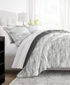 Ienjoy Home Textured Stripe 3-piece Comforter Set, King/california King In Gray