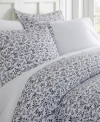 Ienjoy Home Homespun Home Spun Premium Ultra Soft 3-piece Burst Of Vines Print Duvet Cover Set In Navy Burst Of Vines