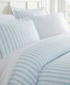Ienjoy Home Tranquil Sleep Patterned Duvet Cover Set, Twin/twin Xl In Light Blue Stripes