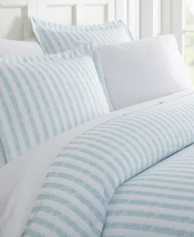 Ienjoy Home Tranquil Sleep Patterned Duvet Cover Set, Twin/twin Xl In Light Blue Stripes