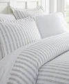 Ienjoy Home Tranquil Sleep Patterned Duvet Cover Set, Twin/twin Xl In Light Grey Stripes