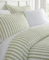 Ienjoy Home Tranquil Sleep Patterned Duvet Cover Set, Twin/twin Xl In Sage Stripes