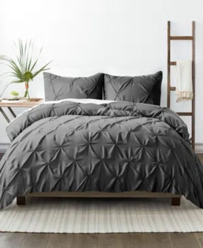 Ienjoy Home Ultra Soft 2-pc. Pinch Pleat Duvet Cover Set, Twin/twin Xl In Gray