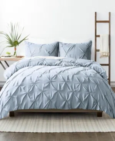 Ienjoy Home Ultra Soft 2-pc. Pinch Pleat Duvet Cover Set, Twin/twin Xl In Light Blue