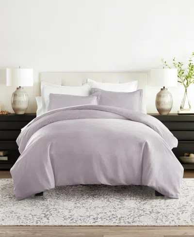 Ienjoy Home Ultra Soft Brushed Cotton 3-pc. Duvet Cover Set, Full/queen In Purple