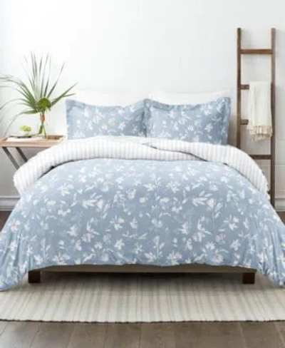 Ienjoy Home Ultra Soft Reversible Duvet Cover Sets In Blue
