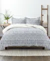 Ienjoy Home Utra Soft Reversible 3-pc. Duvet Cover Set, Full/queen In Navy Modern Rustic