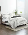 Ienjoy Home Utra Soft Reversible 3-pc. Duvet Cover Set, Queen In Light Gray Polka Dot