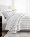 Ienjoy Home Foliage Stripe 3-piece Comforter Set, Full/queen In Dune