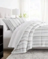 Ienjoy Home Foliage Stripe 3-piece Comforter Set, Full/queen In Dune