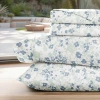 Ienjoy Home Violets Pattern Microfiber Sheet Set In Violet