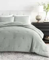 Ienjoy Home Waffle Textured 2-piece Comforter Set, Twin/twin Xl In Green Mist