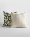 Ienjoy Home Yarn-dyed Pattern 2-pack Decor Pillows, 20" X 20" In Green