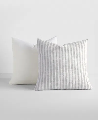 Ienjoy Home Yarn-dyed Patterns 2-pack Decor Pillows, 20" X 20" In White