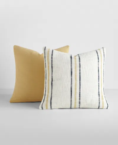 Ienjoy Home Yarn-dyed Patterns 2-pack Decor Pillows, 20" X 20" In Yellow
