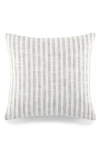 Ienjoy Home Yarn-dyed Stripe Cotton Throw Pillow In Gray