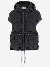 Ienki Ienki Nylon Padded Vest With Adjustable Hem In Black