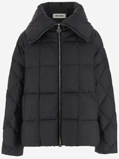 IENKI IENKI BLACK NYLON PADDED DOWN JACKET