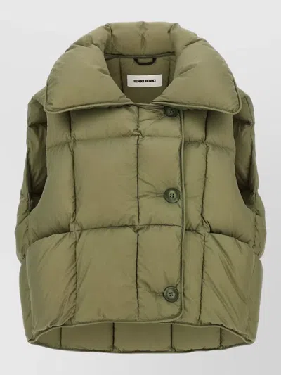 Ienki Ienki Cloud Vest High Collar Padded Quilted Sleeveless In Green