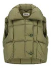Ienki Ienki Cozy Cloud Quilted Pillow-collar Vest In Green