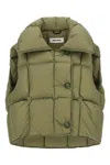 Ienki Ienki Cozy Cloud Quilted Pillow-collar Vest In Green