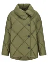 Ienki Ienki Quilted High-neck Jacket In Green