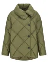 Ienki Ienki Quilted High-neck Jacket In Green