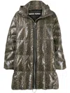Ienki Ienki Metallic Quilted Shell Hooded Down Coat
