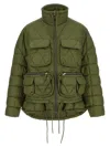 Ienki Ienki High Neck Padded Nylon Jacket In Green