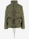 Ienki Ienki High Neck Padded Nylon Jacket In Green