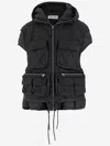 Ienki Ienki Nylon Padded Vest With Adjustable Hem In Black