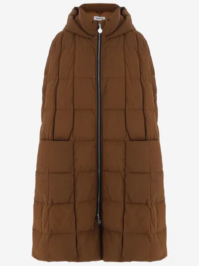 Ienki Ienki Ennio Pyramide Long Down Jacket In Brown