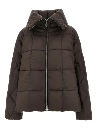 Ienki Ienki Funnel-neck Quilted Puffer Jacket In Brown