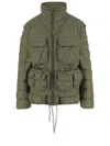Ienki Ienki High Neck Padded Nylon Jacket In Green