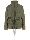 Ienki Ienki High Neck Padded Nylon Jacket In Green