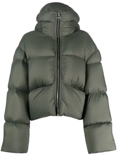 Ienki Ienki Kenny Cropped Padded Jacket In Khaki