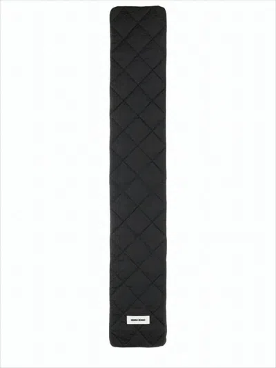 Ienki Ienki Long Quilted Scarf With Diamond Stitching In Black