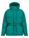 Ienki Ienki Quilted Belted Jacket In Green