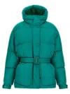 Ienki Ienki Quilted Belted Jacket In Green