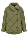 Ienki Ienki Quilted High-neck Jacket In Green
