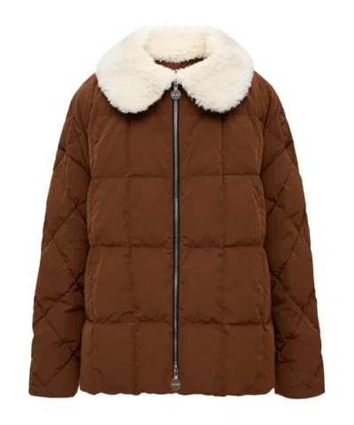 Ienki Ienki Quilted Long-sleeved Down Jacket In Brown