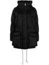 Ienki Ienki Quilted Padded Coat In Schwarz