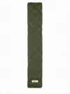 Ienki Ienki Quilted Padded Scarf With Diamond Pattern Stitching In Green