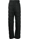 Ienki Ienki Quilted Two-pocket Straight Trousers In Black