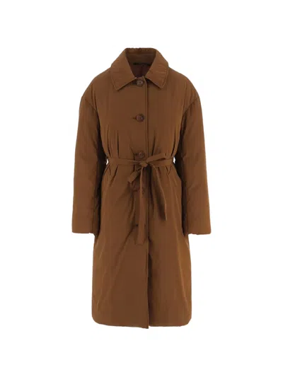 Ienki Ienki Velar Belted Down Coat In Brown