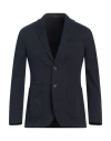 Iesse Man Blazer Midnight Blue Size 44 Cotton, Elastane In Blue