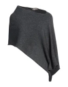 Iesse Woman Cape Black Size 8 Polyamide, Wool, Viscose, Cashmere