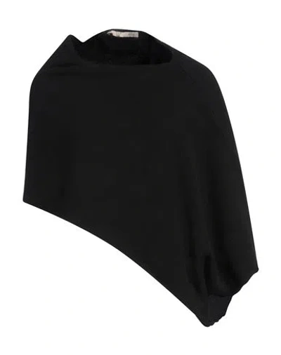 Iesse Woman Cape Black Size 6 Polyamide, Wool, Viscose, Cashmere