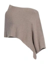 Iesse Woman Cape Taupe Size 8 Polyamide, Wool, Viscose, Cashmere In Grey