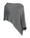 Iesse Woman Cape Grey Size 8 Polyamide, Wool, Viscose, Cashmere